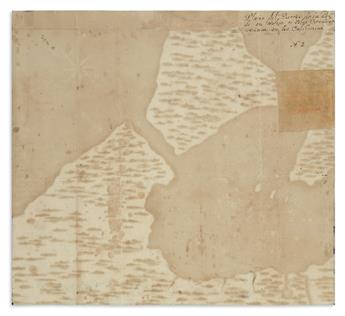 (MANUSCRIPT MAP.) Plano del Puerto de la Paz de su Bahia e Islas ... Vecinas en las Californias.